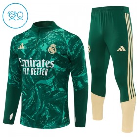 Real Madrid Børn Trænings Sweatshirt Grøn Kvart-Zip 2026-27