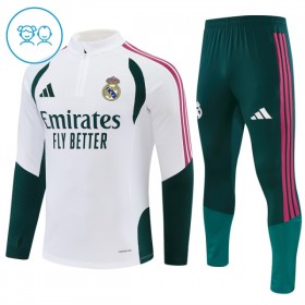 Real Madrid Børn Trænings Sweatshirt Hvid Kvart-Zip 2026-27