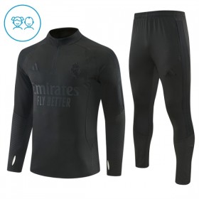 Real Madrid Børn Trænings Sweatshirt Sort Kvart-Zip 2026-27