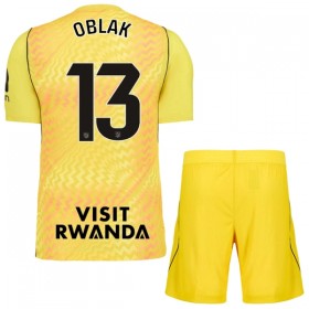 Atlético Madrid Oblak 13 Fodboldtrøjer Målmand Børn Gul 2026-27 Kort ærmer