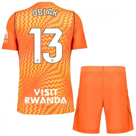 Atlético Madrid Oblak 13 Fodboldtrøjer Målmand Børn Orange 2026-27 Kort ærmer