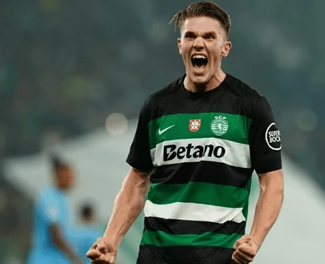 Sporting CP-angriberen Viktor Gyokeres er ved at spille i en Manchester United-trøje
